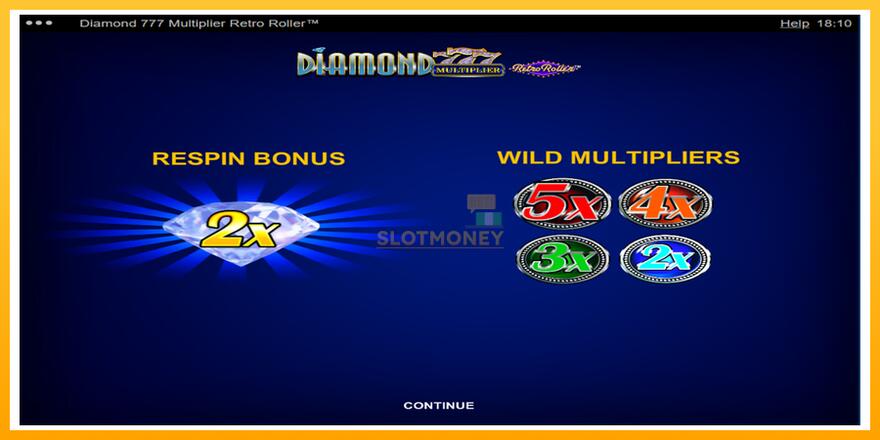 Máquina de jogos Diamond 777 Multiplier Retro Roller - chance de ganhar dinheiro, foto 1