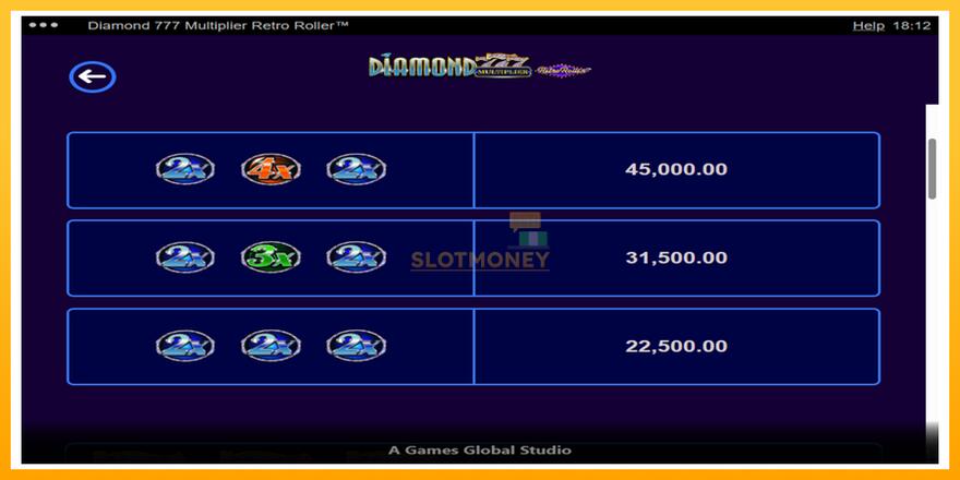 Máquina de jogos Diamond 777 Multiplier Retro Roller - chance de ganhar dinheiro, foto 5