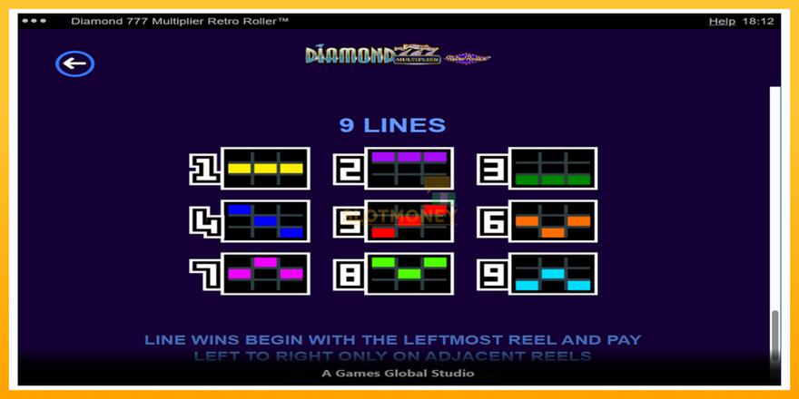 Máquina de jogos Diamond 777 Multiplier Retro Roller - chance de ganhar dinheiro, foto 7