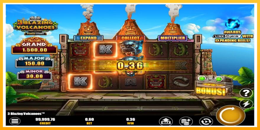 Máquina de jogos 3 Blazing Volcanoes Power Combo - chance de ganhar dinheiro, foto 2