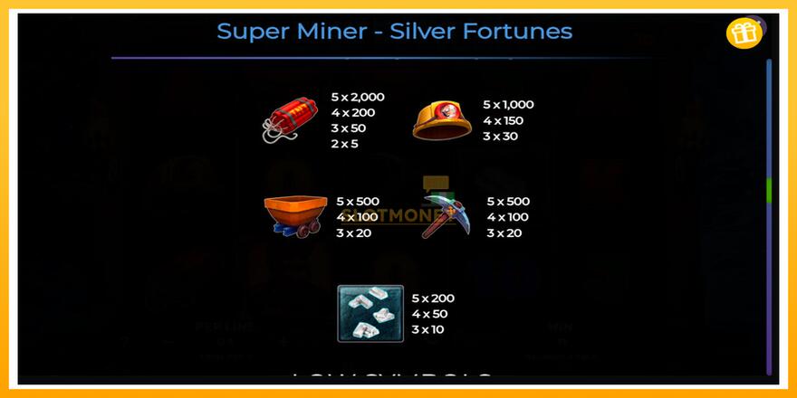 Máquina de jogos Super Miner Silver Fortunes - chance de ganhar dinheiro, foto 6