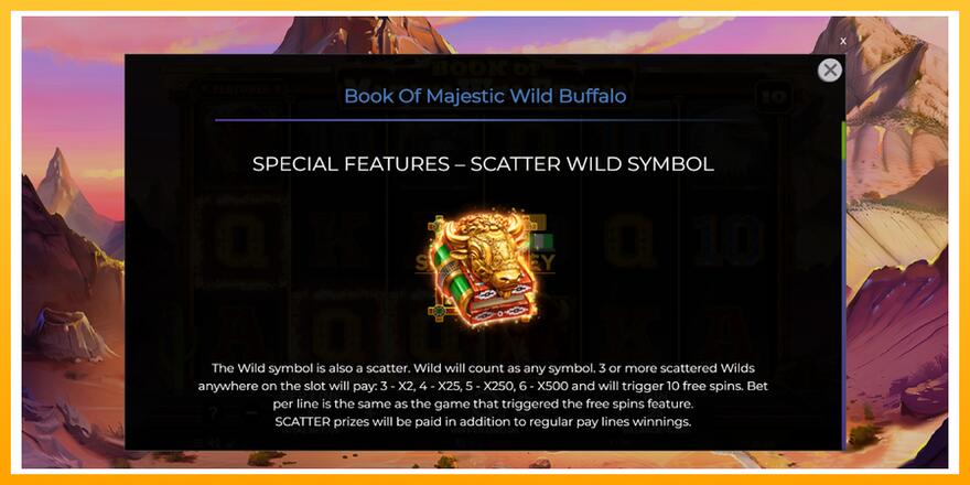 Máquina de jogos Book of Majestic Wild Buffalo - chance de ganhar dinheiro, foto 5