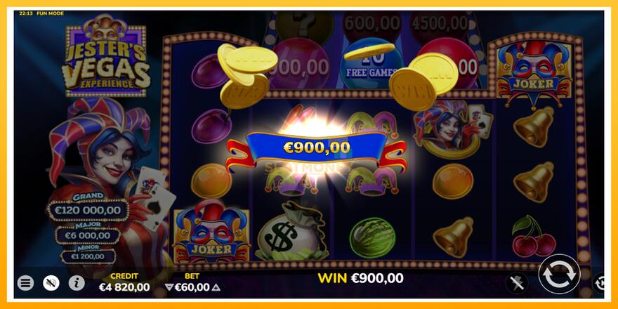 Máquina de jogos Jesters Vegas Experience - chance de ganhar dinheiro, foto 3