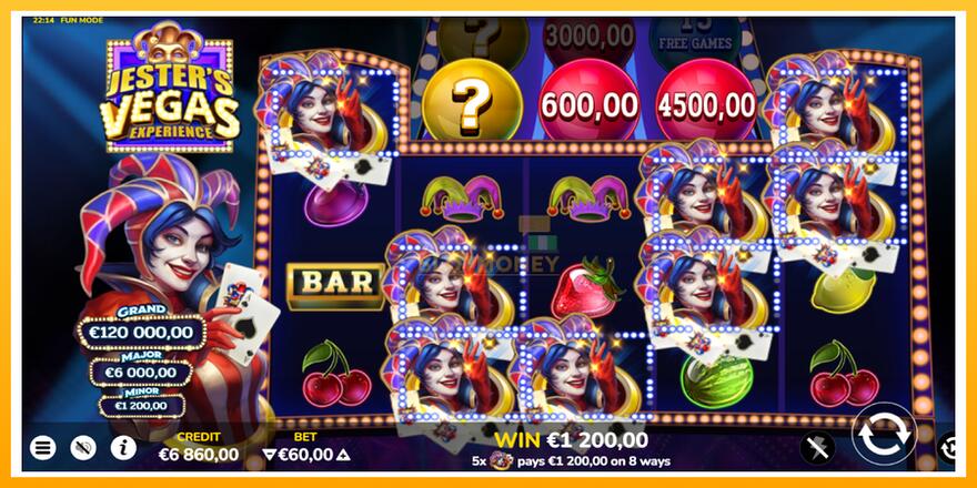 Máquina de jogos Jesters Vegas Experience - chance de ganhar dinheiro, foto 4