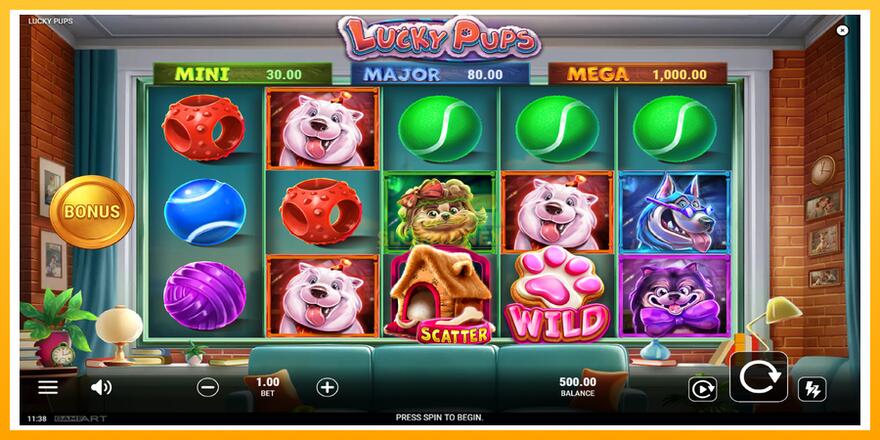 Máquina de jogos Lucky Pups - chance de ganhar dinheiro, foto 2