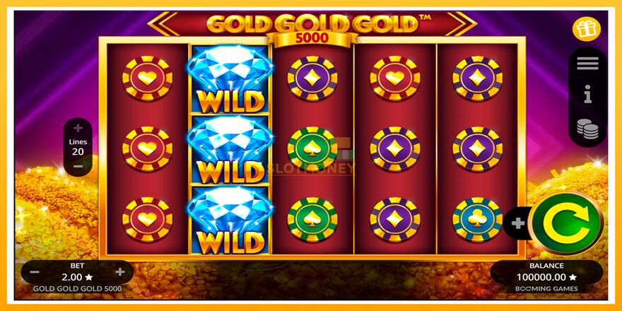 Máquina de jogos Gold Gold Gold 5000 - chance de ganhar dinheiro, foto 1