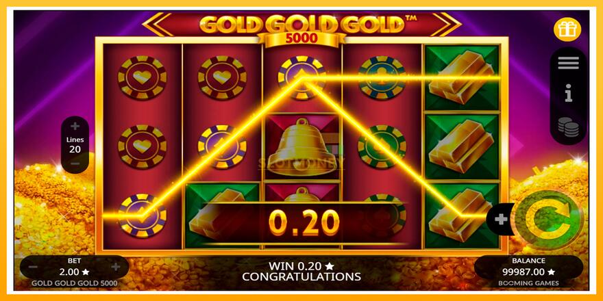 Máquina de jogos Gold Gold Gold 5000 - chance de ganhar dinheiro, foto 3