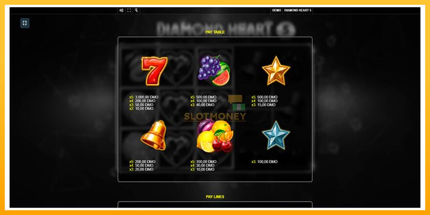 Máquina de jogos Diamond Heart 5 - chance de ganhar dinheiro, foto 6