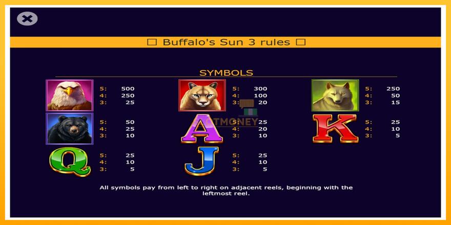 Máquina de jogos Buffalos Sun 3 - chance de ganhar dinheiro, foto 4