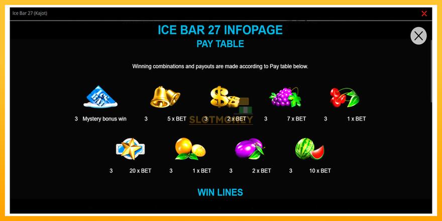 Máquina de jogos Ice Bar 27 - chance de ganhar dinheiro, foto 2