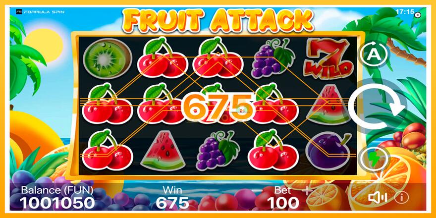 Máquina de jogos Fruit Attack - chance de ganhar dinheiro, foto 3