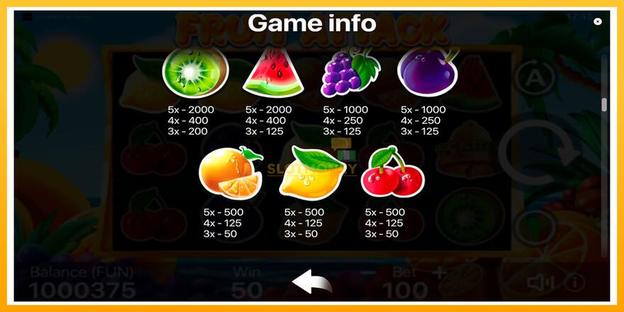 Máquina de jogos Fruit Attack - chance de ganhar dinheiro, foto 6