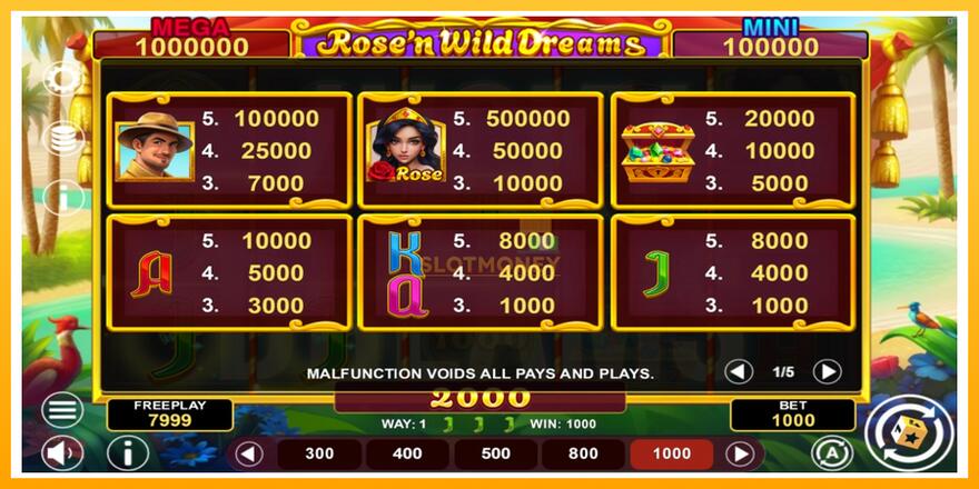 Máquina de jogos Rose’n Wild Dreams Hold & Win - chance de ganhar dinheiro, foto 4