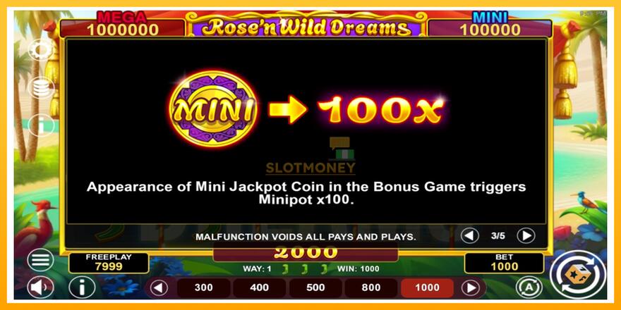 Máquina de jogos Rose’n Wild Dreams Hold & Win - chance de ganhar dinheiro, foto 6