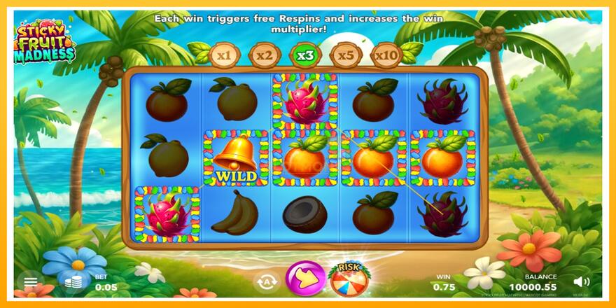 Máquina de jogos Sticky Fruit Madness - chance de ganhar dinheiro, foto 3