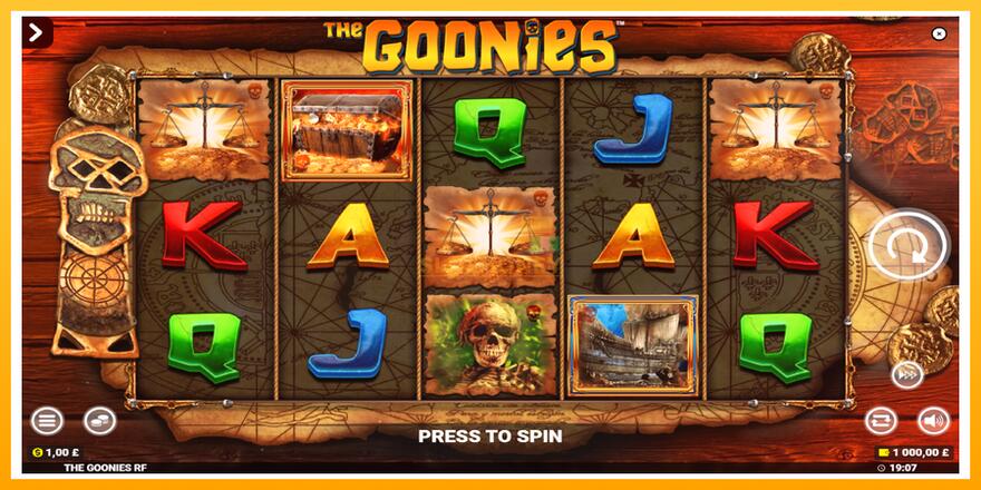 Máquina de jogos The Goonies Deluxe Rapid Fire Jackpots - chance de ganhar dinheiro, foto 2