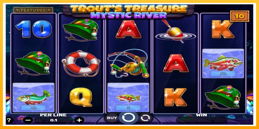 Máquina de jogos Trouts Treasure - Mystic River - chance de ganhar dinheiro, foto 3