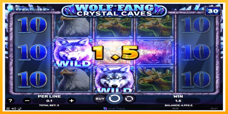 Máquina de jogos Wolf Fang - Crystal Caves - chance de ganhar dinheiro, foto 3