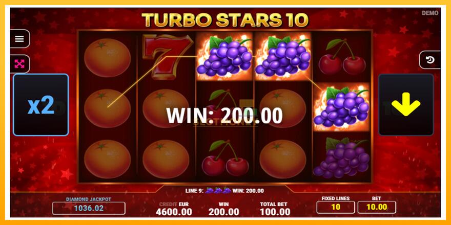 Máquina de jogos Turbo Stars 10 - chance de ganhar dinheiro, foto 3