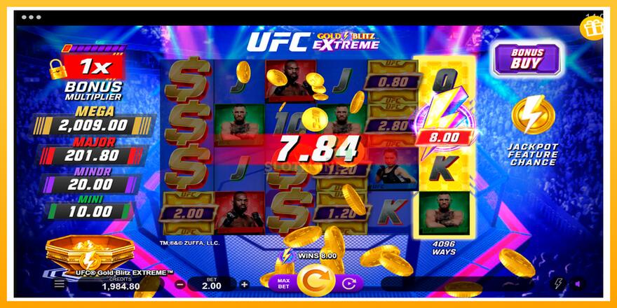 Máquina de jogos UFC Gold Blitz Extreme - chance de ganhar dinheiro, foto 5