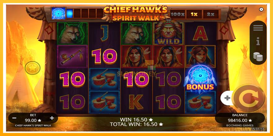 Máquina de jogos Chief Hawk’s Spirit Walk - chance de ganhar dinheiro, foto 3