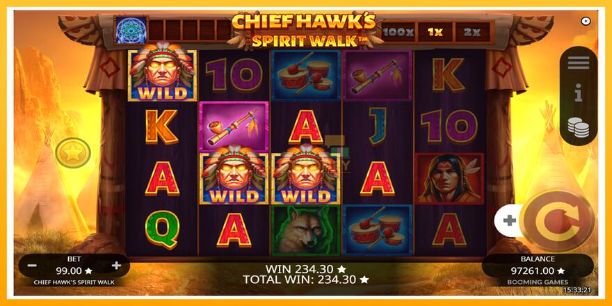 Máquina de jogos Chief Hawk’s Spirit Walk - chance de ganhar dinheiro, foto 4