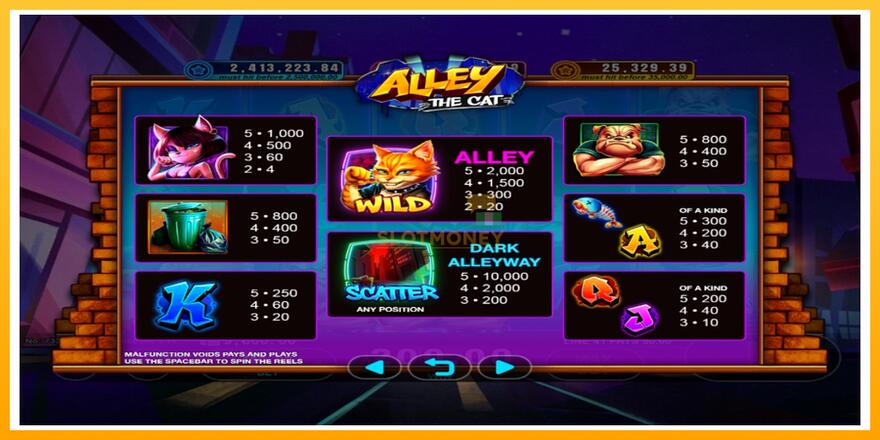 Máquina de jogos Alley the Cat - chance de ganhar dinheiro, foto 3