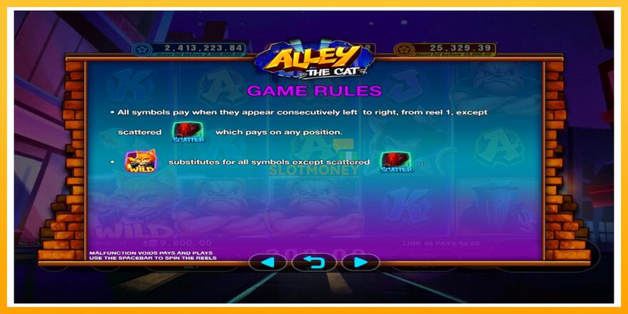 Máquina de jogos Alley the Cat - chance de ganhar dinheiro, foto 4