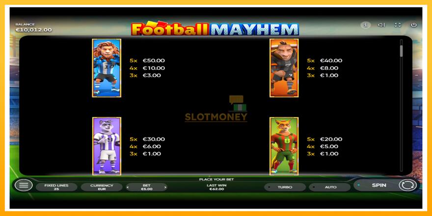 Máquina de jogos Football Mayhem - chance de ganhar dinheiro, foto 5