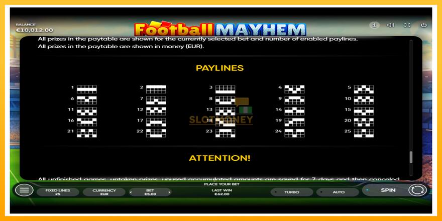 Máquina de jogos Football Mayhem - chance de ganhar dinheiro, foto 7