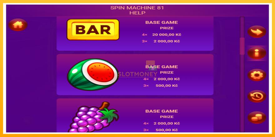 Máquina de jogos Spin Machine 81 - chance de ganhar dinheiro, foto 4