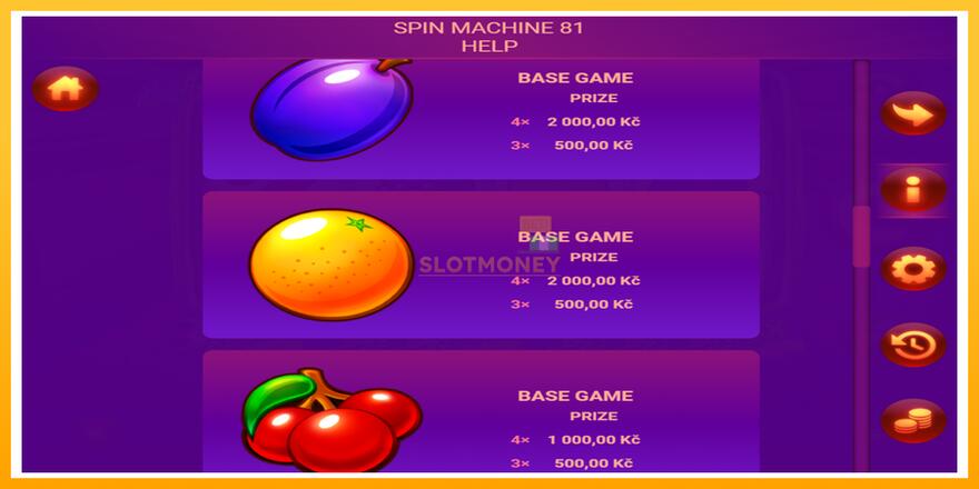 Máquina de jogos Spin Machine 81 - chance de ganhar dinheiro, foto 5