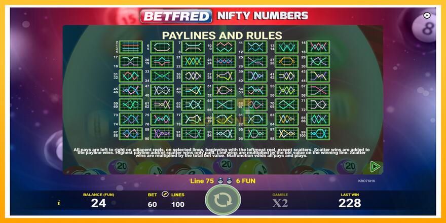 Máquina de jogos Betfred Nifty Numbers - chance de ganhar dinheiro, foto 7