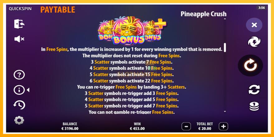 Máquina de jogos Pineapple Crush - chance de ganhar dinheiro, foto 6