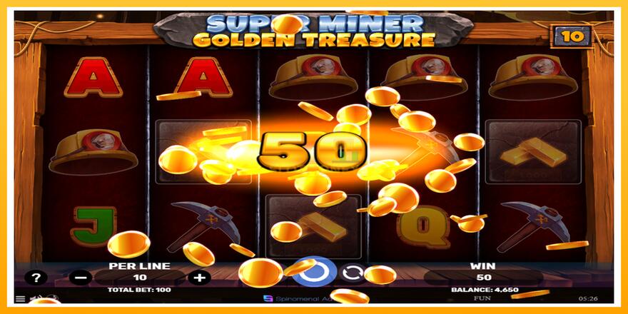 Máquina de jogos Super Miner - Golden Treasure - chance de ganhar dinheiro, foto 3