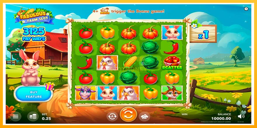 Máquina de jogos Fabulous Farm Slot - chance de ganhar dinheiro, foto 1