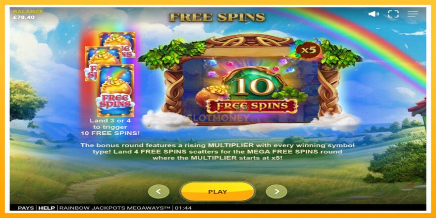 Máquina de jogos Rainbow Jackpots Megaways - chance de ganhar dinheiro, foto 6