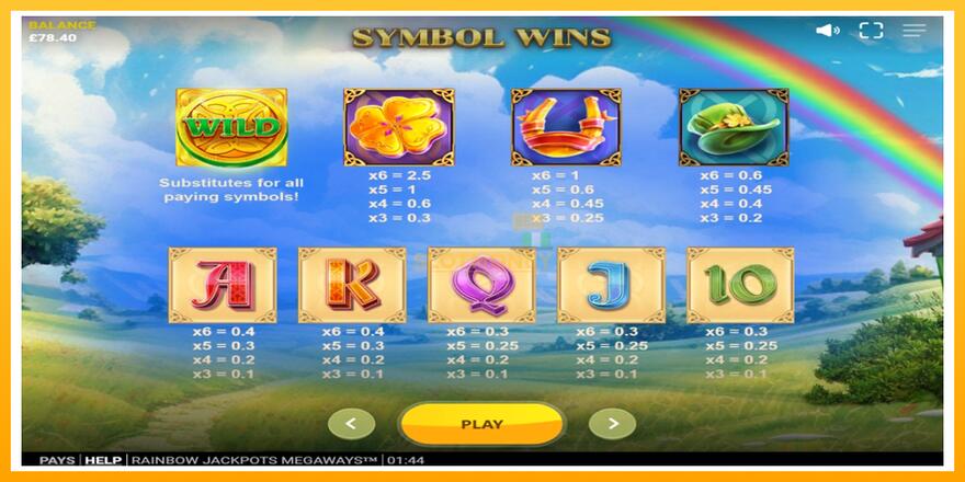 Máquina de jogos Rainbow Jackpots Megaways - chance de ganhar dinheiro, foto 7