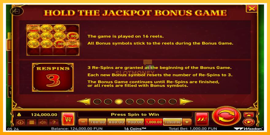 Máquina de jogos 16 Coins Score The Jackpot - chance de ganhar dinheiro, foto 5