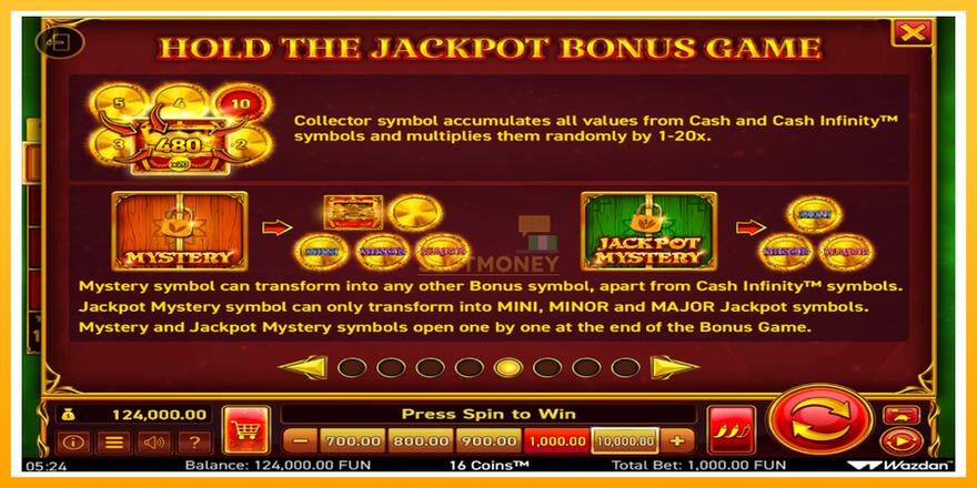 Máquina de jogos 16 Coins Score The Jackpot - chance de ganhar dinheiro, foto 6