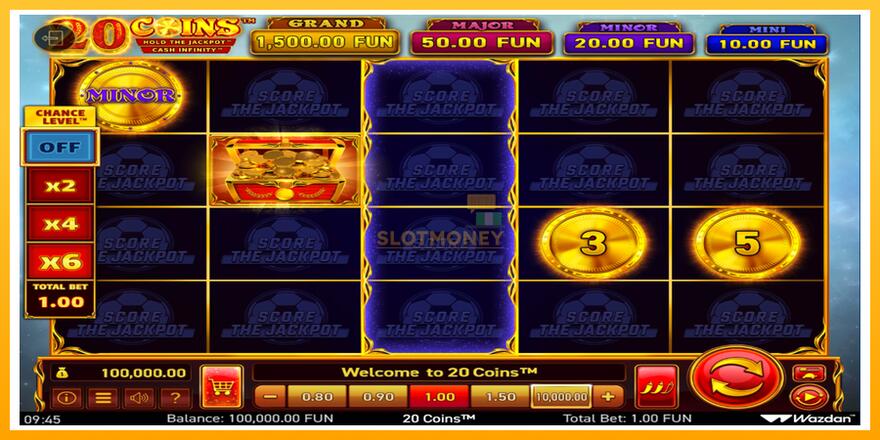 Máquina de jogos 20 Coins Score The Jackpot - chance de ganhar dinheiro, foto 2