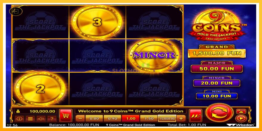 Máquina de jogos 9 Coins Grand Gold Edition Score The Jackpot - chance de ganhar dinheiro, foto 2