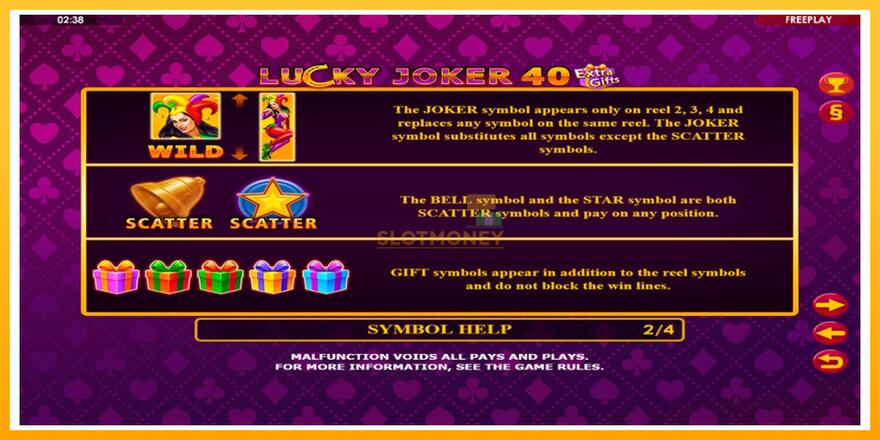 Máquina de jogos Lucky Joker 40 Extra Gifts - chance de ganhar dinheiro, foto 5