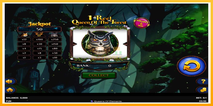 Máquina de jogos 1 Reel Queen of the Forest - chance de ganhar dinheiro, foto 2