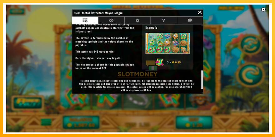 Máquina de jogos Metal Detector: Mayan Magic - chance de ganhar dinheiro, foto 7