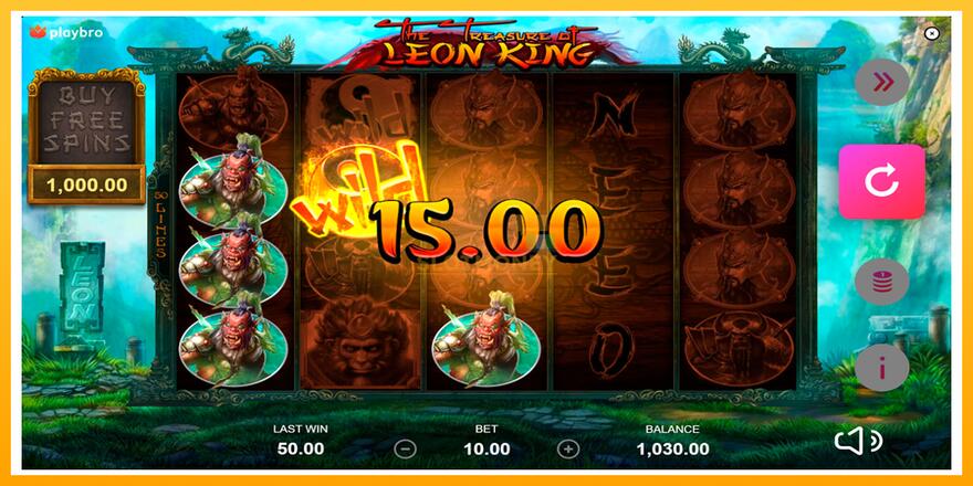 Máquina de jogos The Treasure of Leon King - chance de ganhar dinheiro, foto 3