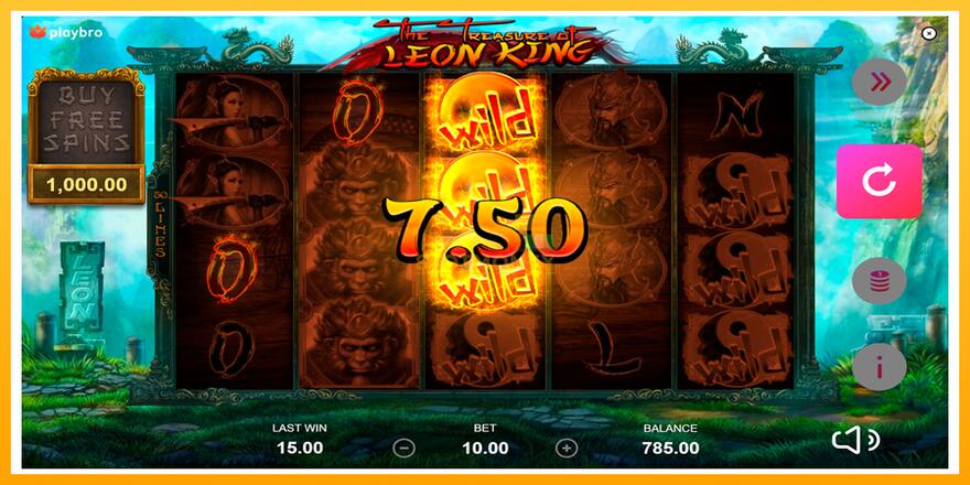 Máquina de jogos The Treasure of Leon King - chance de ganhar dinheiro, foto 4