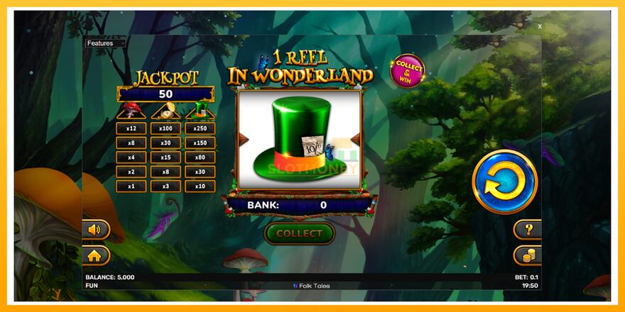 Máquina de jogos 1 Reel In Wonderland - chance de ganhar dinheiro, foto 2