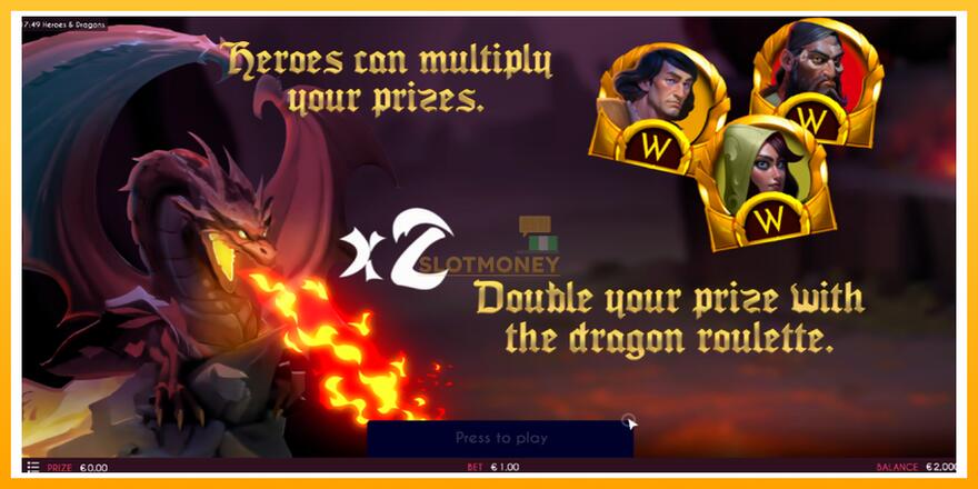 Máquina de jogos Heroes & Dragons - chance de ganhar dinheiro, foto 1