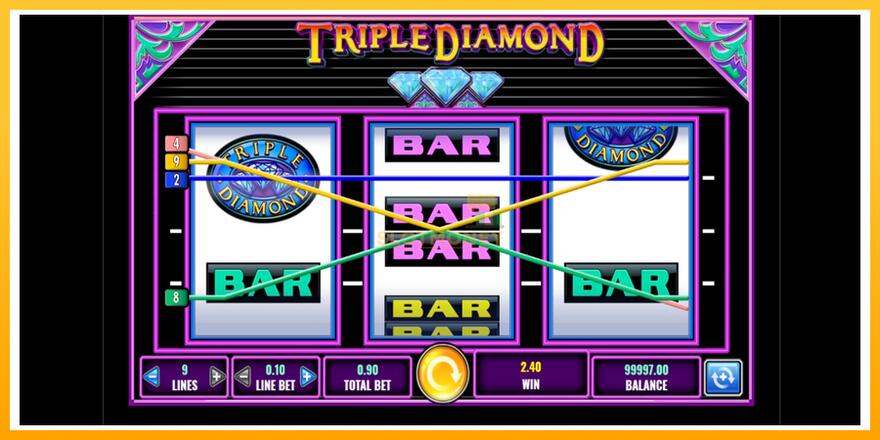 Máquina de jogos Triple Diamond - chance de ganhar dinheiro, foto 3